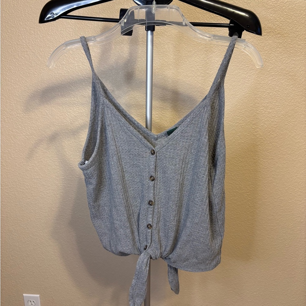 Wild‎ Fable Gray Buttoned Tie-Front Camisole